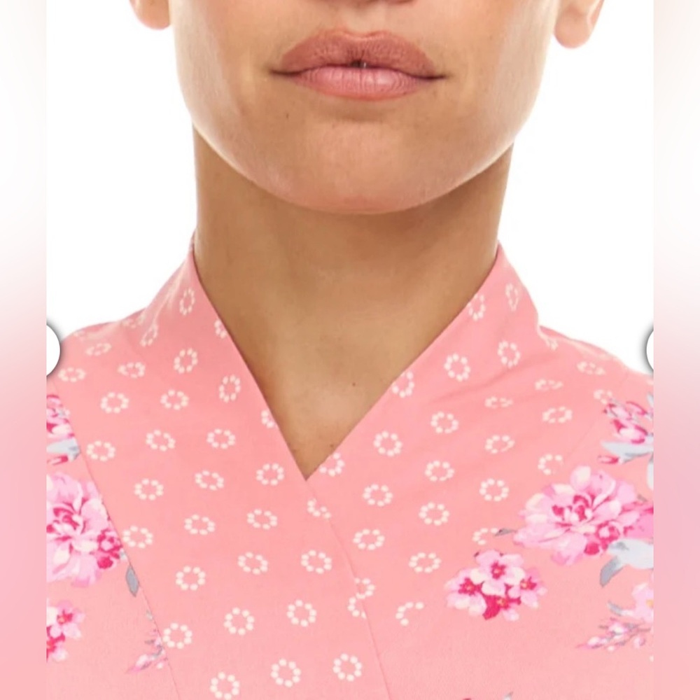 Flora Nikrooz Coral Floral 3 piece Pajama Lounge Set - Picture 9 of 13